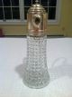 Antique Vintage Tall Cut Glass & Silver Plate Pitcher Syrup Dispenser Ornate Pitchers photo 1