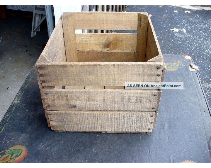 Antique Old Milk Soda Crate Signed John B.  Peters Ex. Boxes photo