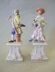 Pair Of Luwigsburg Figures,  Antique German Porcelain,  19th C Figurines photo 1