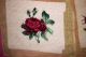 2 Lot Vintage Needlepoint Rose Picture Handmade Not Framed For Hanging Or Pillow Other photo 1