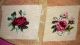 2 Lot Vintage Needlepoint Rose Picture Handmade Not Framed For Hanging Or Pillow Other photo 3