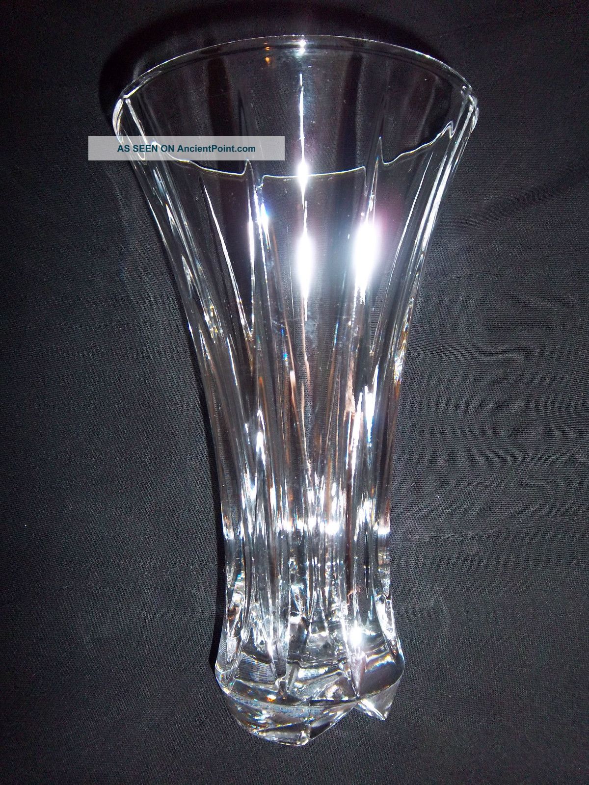 Vintage Brilliant Crystal Glass Vase Maker Unknown Vases photo