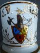 Antique Porcelain Occupational Barbers Shaving Mug Knight Arms Fraternal Austria Mugs & Tankards photo 1