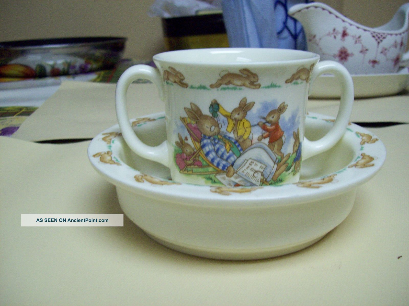 1936 Royal Doulton Bunnykins Cup And Saucer Cups & Saucers photo