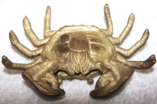 Vintaged Brass Crab Figurine photo