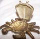 Vintaged Brass Crab Figurine Metalware photo 1