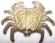 Vintaged Brass Crab Figurine Metalware photo 2