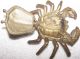 Vintaged Brass Crab Figurine Metalware photo 3