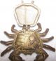 Vintaged Brass Crab Figurine Metalware photo 4