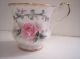 Vintage Royal Dover Tea Cup & Saucer Puffy Flutes Loop Handle Pink Roses England Cups & Saucers photo 3