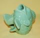 Vintage Porcelain Ceramic Sea Green Pottery Koi Goldfish Fish Figurine/vase Figurines photo 1