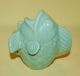 Vintage Porcelain Ceramic Sea Green Pottery Koi Goldfish Fish Figurine/vase Figurines photo 2