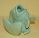 Vintage Porcelain Ceramic Sea Green Pottery Koi Goldfish Fish Figurine/vase Figurines photo 5