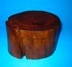 Hand Crafted Folk Art Wood Tree Trunk Sliding Lid Stash Trinket Box Gold Leaf Boxes photo 1