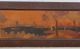 Huge Antique Marquetry Wood Inlaid Landscape Arts & Crafts Oak Frame Nr Other photo 5