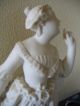 Antique Bisque Women Lady Leaves In Hand 12 