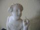 Antique Bisque Women Lady Leaves In Hand 12 