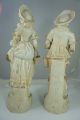 Pair Antique Porcelain Victorian Lady & Man Figurine 16  Tall Figurines photo 3