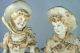 Pair Antique Porcelain Victorian Lady & Man Figurine 16  Tall Figurines photo 6