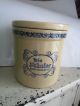 Vintage Old Cheese Crock Pottery Jar Stoneware Win Schuler Restaurant W Lid Crocks photo 2