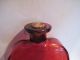 Old Antique Red Bottle With 1/4 Full Of Unidentified Liquid.  Fancy Designs,  Look Perfume Bottles photo 7