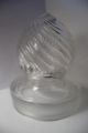Antique 19thc Victorian Spiral Glass Apothecary Jar Bottle Lid W/ Ground Stopper Jars photo 1