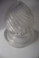 Antique 19thc Victorian Spiral Glass Apothecary Jar Bottle Lid W/ Ground Stopper Jars photo 2
