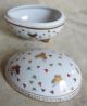 French Porcelain Egg Shaped Box With Gold Butterflies Boxes photo 1