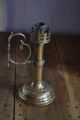 Antique French Brass Large Handled Candle Holder Metalware photo 2
