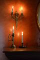 Antique French Brass Large Handled Candle Holder Metalware photo 6