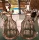 Pair Early 19th C.  Decanters Bell Shaped Mold Blown. Pitchers photo 1