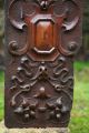 19th C.  Wooden Mahogany Carved Panel With Decorative Relief Carvings Other photo 2