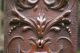 19th C.  Wooden Mahogany Carved Panel With Decorative Relief Carvings Other photo 4