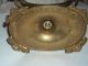 Antique Victorian Ornate Brass Shaving Pedestal Vanity Mirror - Must See Mirrors photo 2