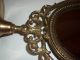 Antique Victorian Ornate Brass Shaving Pedestal Vanity Mirror - Must See Mirrors photo 5