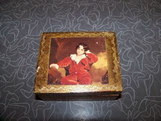 Vintage Italian Florentine Tole And Gold Gilt Wood Trinket Box photo