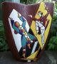 Vintage Keramos Vase Hand Painted With Two Dancing Chalutzim Figures Vases photo 4