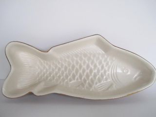 Old Chef ' S Ceramic Fish Mold Made In Luxemborg Salmon Mousse photo