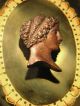 Antique 19c Miniature Neoclassical (greek Goddess) Bronze Profile / Cameo Framed Other photo 3
