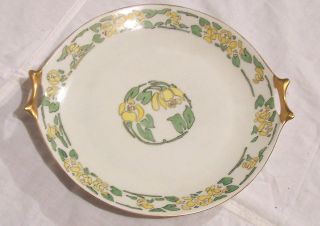 Hurschenteuther & Selb Bavarian Serving Plate - Yellow Lotus Blossoms photo