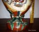 Japanese Vase Satsuma Meiji Urn Kyoto Ware Moriage Ochre Cloisonne Antique Vases photo 7