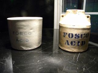 2 Pieces Of Vintage Fosco Acid Stoneware photo