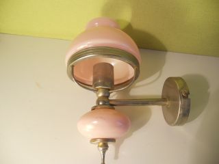 Vintage Art Deco French Opaline Shade Wall Sconce photo