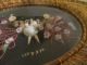 Vintage Sea Shells Sea Life Victorian Wicker Under Glass Tray Collectible Trays photo 3