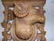 Large Antique Black Forest Wood,  Richly Carved Wall Shelf,  Ram,  Big Horn Sheep Other photo 1