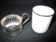 Nib Brazil Veracruz Demitasse Silverplate Porcelain Espresso Coffee Tea Set New Cups & Saucers photo 3