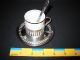 Nib Brazil Veracruz Demitasse Silverplate Porcelain Espresso Coffee Tea Set New Cups & Saucers photo 4