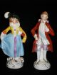 Antique German Porcelain Carl Schneider Dep Lady & Man Dresden Couple Figurines Figurines photo 5