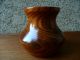 Vintage Signed Distressed Wood Turned Vase Other photo 9