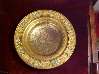 1915 Tiffany Studios Tiffany Furnaces Favrile Gold Dore Bronze Enamel Bowl photo